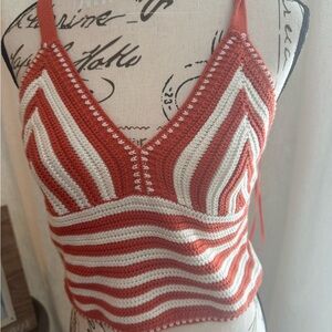 Striped Knit Halter Top